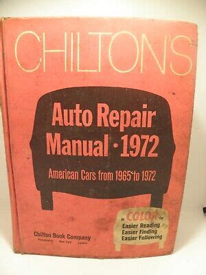 Chilton S Auto Repair Manual 1972 EBay