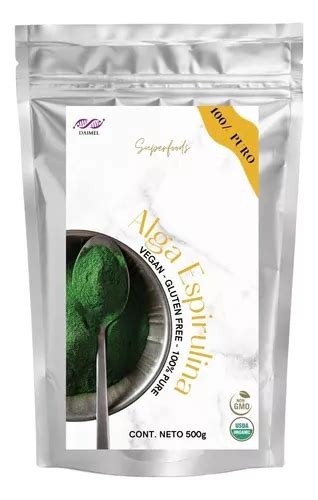 Alga Espirulina Pura En Polvo 500g Superfood Orgánica Meses Sin Interés