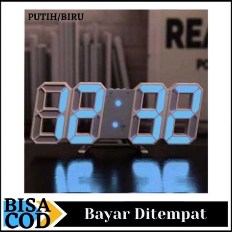 Jam Meja LED Digital Clock / Jam Dinding Digital 3D Clock LED Meja / Jam Meja LED dengan Alarm ...