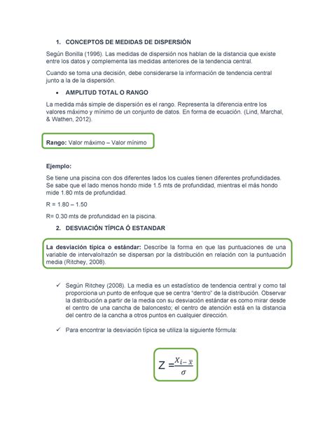 Medidas De Dispersión Aplicación Para La Metodología De La Investigación Científica En