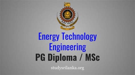 Mscpg Diploma Of Engineering In Energy Technology Uom