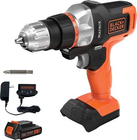 BLACK DECKER Taladro desarmador inalámbrico de matriz máxima de 20 V