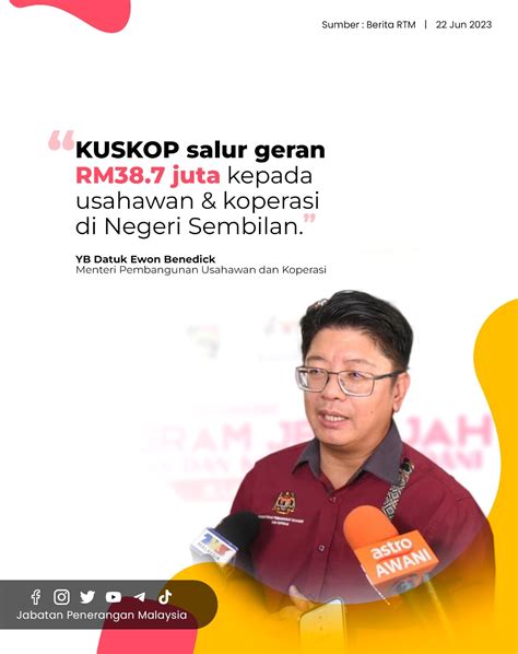 KUSKOP Salur Geran RM38 7 Juta Kepada Usahawan Koperasi Di Negeri