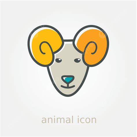 Sheep Icon Farm Animal Vector Illustration Ram Isolated Domestic Vector