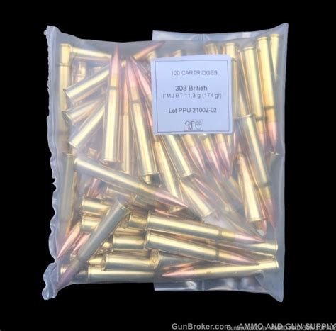 PRVI PARTIZAN 303 BRITISH 174 GRAIN FMJ BT 100 ROUNDS 1 PAK PENNY