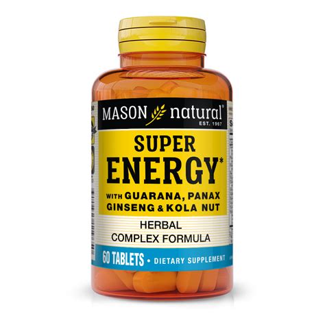Super Energy with Guarana, Panax Ginseng & Kola Nut - Mason Vitamins