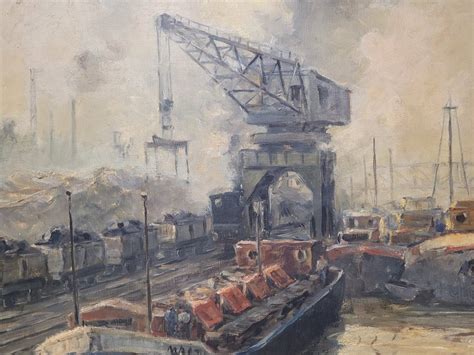 Ria Picco Rückert 1900 1966 Industrielandschaft am Hafen Catawiki