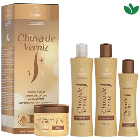 Kit Chuva De Verniz Hidrata E Blinda O Seu Cabelo Kit Itens