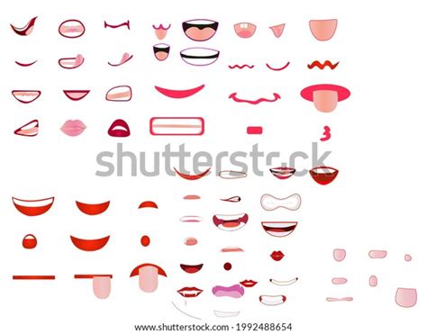 Cute Cartoon Mouth Easy Draw Stock Vector (Royalty Free) 1992488654 ...