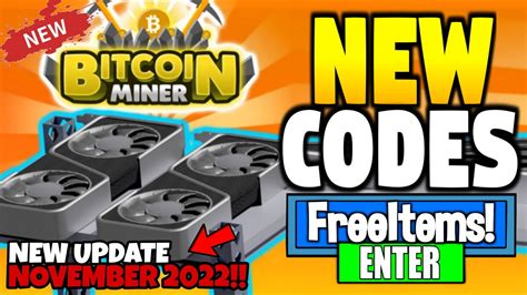 November All Working New Bitcoin Miner Codes Roblox Bitcoin