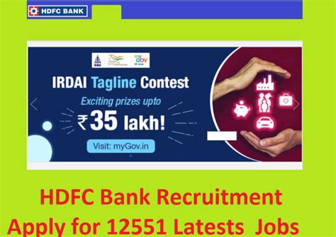 Hdfc Bank Recruitment Latest Jobs Apply Now