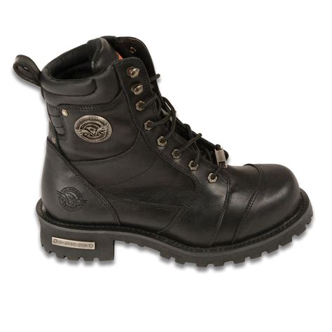 Milwaukee Leather Mbm9030 Mens Black 8 Inch Lace Up Classic Logger Bo