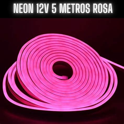 Mangueira Fita Led Neon Flex V Rosa Metros Ip Planet Ilumina O