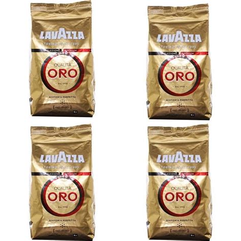 Café Qualità Oro Grains Entiers Grains de Café Pack de 4 4 x 1 kg