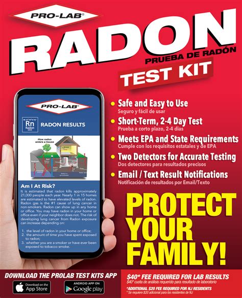 Radon Gas Test Kit Short Term PRO LAB Test Kits