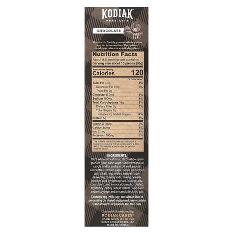 Kodiak Cakes Bear Bites Baked Graham Crackers Chocolate Oz G