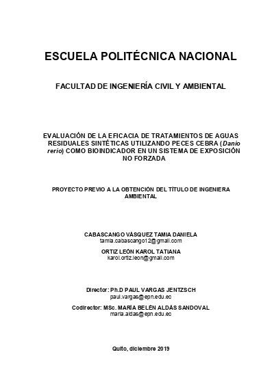 Evaluación de la eficacia de tratamientos de aguas residuales