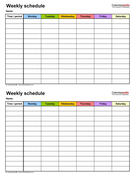 Bi Weekly Work Schedule Template For Excel | Best Calendar Example