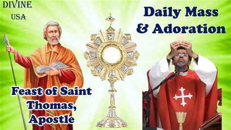 Live July 03 2023 Holy Mass And Adoration Divine Usa Fr Sunil Thomas Vc Youtube