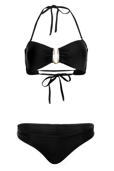 Bikini Bronceador Arielle Negro Oleaje Swimwear