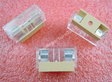 10Pcs New Panel Mount PCB Fuse Holder Case With Cover For 5x20mm Fuse