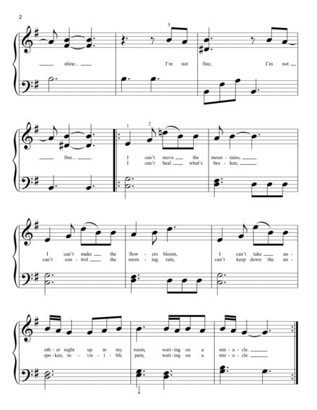 Waiting On A Miracle From Encanto Easy Piano Digital Sheet Music