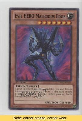 2013 Yu Gi Oh 1st Edition Evil HERO Malicious Edge BP02 EN054 READ