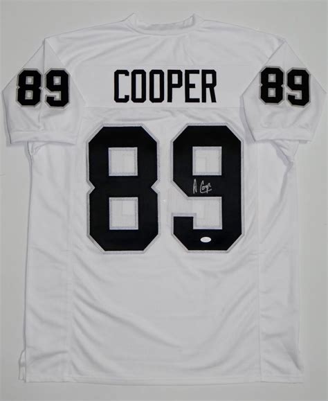 Amari Cooper Autographed White Pro Style Jersey 9 Jsa Witnessed Auth