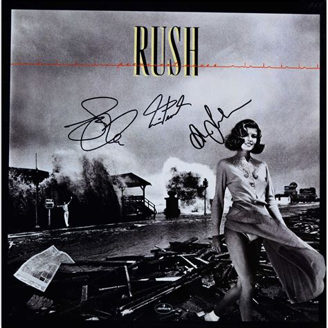 Rush signed Permanent Waves album