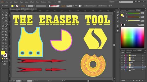 How To Cut A Shape In Adobe Illustrator The Eraser Tool YouTube