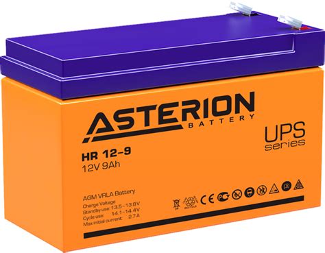 Акумуляторна батарея Asterion HR 12-9 12V 9 Ah – фото, відгуки ...