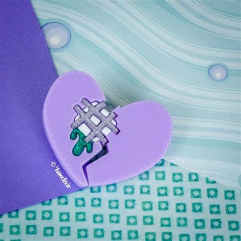 Bandaged Heart Lavender Hair Clip Hair Clips Lavender Hair Hair