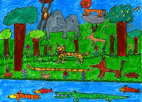 Jungle Scenery Drawing at GetDrawings | Free download