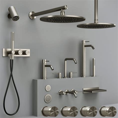 Gessi 316 Collection Bathroom Faucet Set Cesello 3D Model For VRay