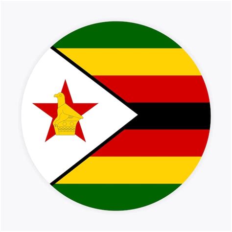 Premium Vector Zimbabwe Round Flag Vector Icon Design Zimbabwe Circle