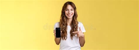 Girl Have Everything Need Smartphone Cheerful Relaxed Carefree Woman