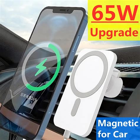 Chargeur De Voiture Magnétique Sans Fil 65w Support De Téléphone Pour