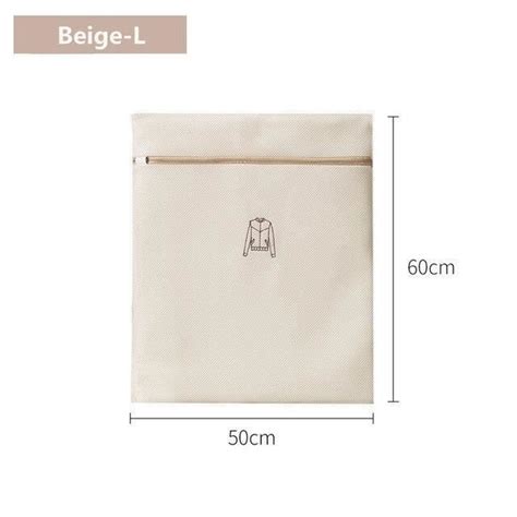 FILET DE LAVAGE Beige 50 60cm Sacs à linge brodés pour le lavage de Lingerie sac de lavage en
