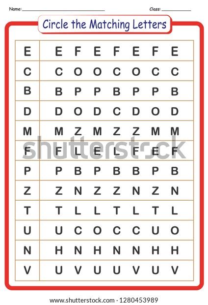 Circle Letters That Match First Letter Each Row Images: Browse 2 Stock ...