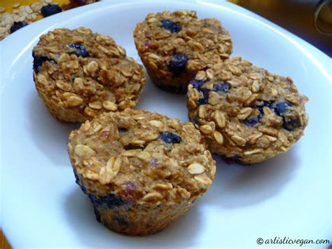 Healthy Blueberry Oat Muffins - ARTISTIC VEGAN