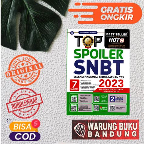 Jual Buku Top Spoiler Snbt Seleksi Nasional Berdasarkan Tes Tahun 2023