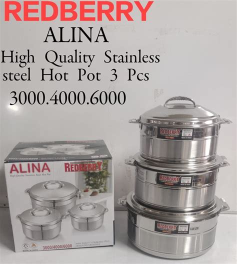 Redberry Alina High Quality Stainless Steel Hot Pot Set Pcs Weeks Solutions Kenya