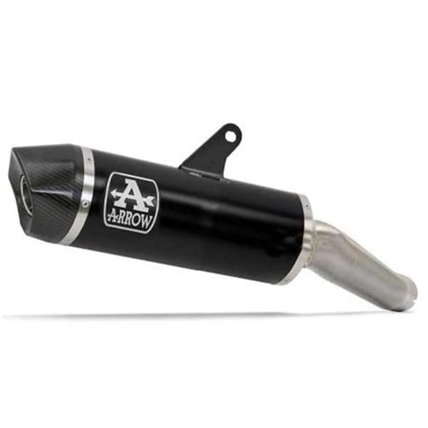 Arrow Indy Race Dark Aluminum Silencer Carbon End Cap Moto Guzzi V