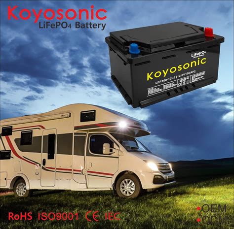 Koyosonic Leisure Battery 12V100ah LiFePO4 Battery For Motorhome