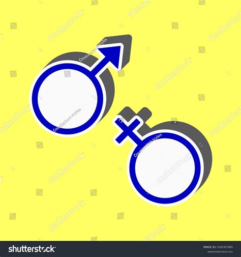 Sex Symbol Sign Blue Icon White Stock Vector Royalty Free 2181957981 Shutterstock