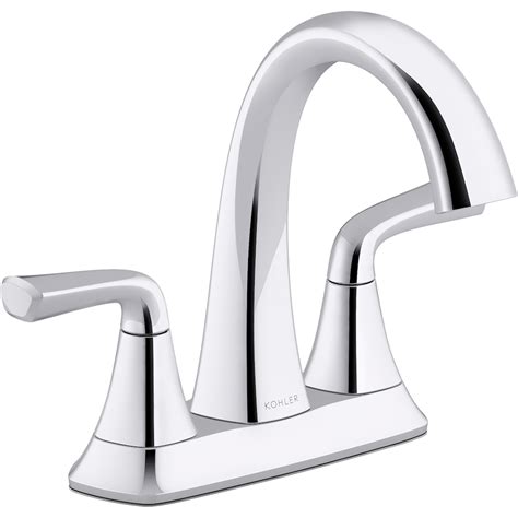 KOHLER Sundae Centerset 2-Handle Bathroom Sink Faucet in Chrome | The