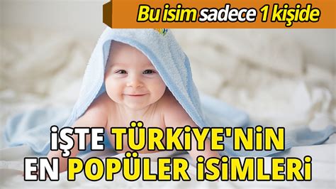 Bu isim sadece 1 kişide İşte Türkiye nin en popüler isimleri