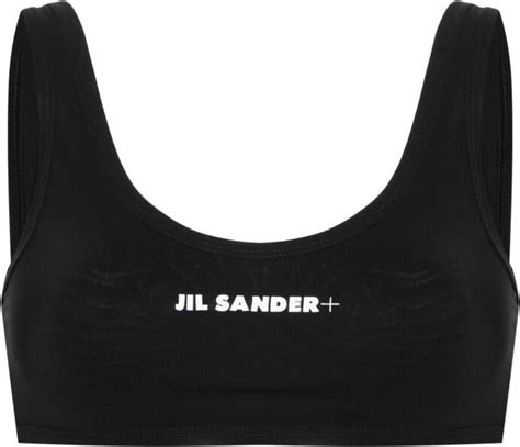 Jil Sander Logo Bikini Top Shopstyle Two Piece Swimsuits