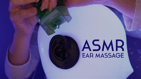 ASMR Ear Massage Ear Spa On A DIY Dummy Head With Aloe Vera Gel Oil