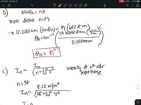 SOLVED Problem 2 A Laser Beam Is Incident On Two Slits With Separation